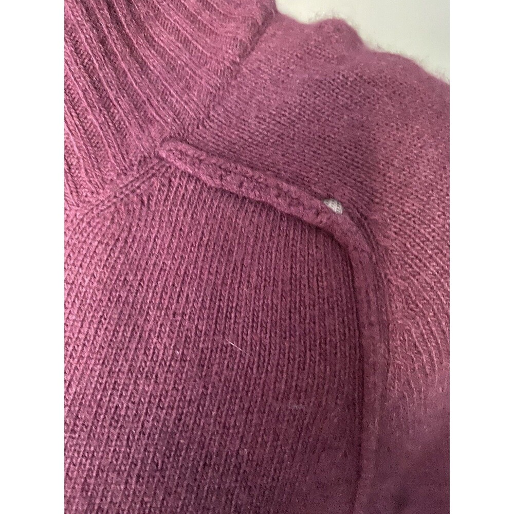 Soft Surroundings Mock Neck Angora‎ Cashmere Sweater Size M Plum Dauphine Luxury - Picture 10 of 11